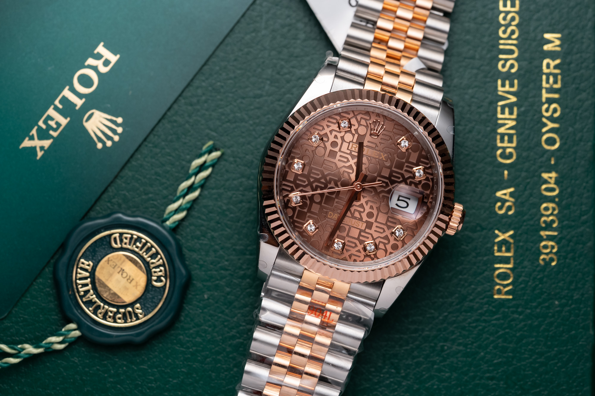 Rolex DateJust 36 126233 Mặt Vi Tính Dây Demi Bọc Vàng 10K GM Factory Rep 1:1